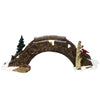 Ponte vecchio di pietra decorazione per villaggio di Natale e presepe in poliresina
