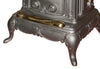 Stufa a legna Parlor 6 kW in ghisa con inserti ottone caminetto vintage