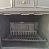 Stufa a legna Franklin 13 kW in ghisa con inserti ottone caminetto h 100 cm