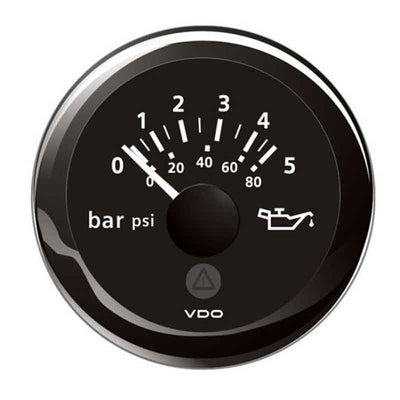 Manometro Olio Idraulico Nero Da 0-5Bar/0-80Psi A2