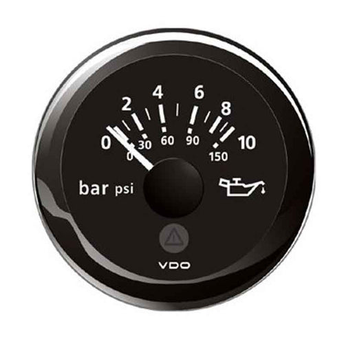 Manometro Olio Idraulico Nero 0-10Bar/0-150Psi A2C
