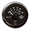 Manometro Olio Idraulico Nero 0-25Bar/0-350Psi A2C