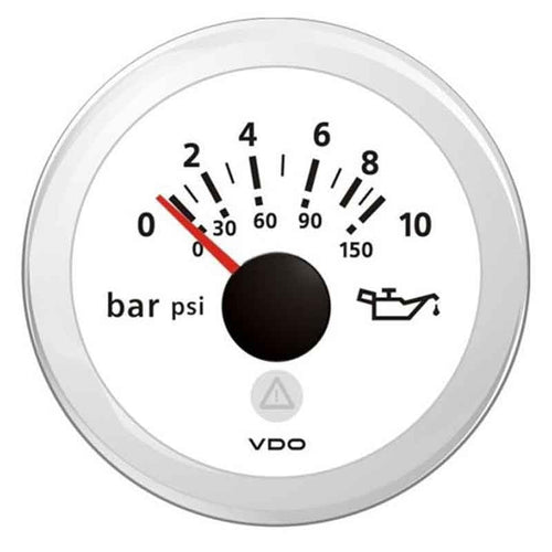 Manometro Olio Idraulico Bianco 0-10Bar/0-150Psi A