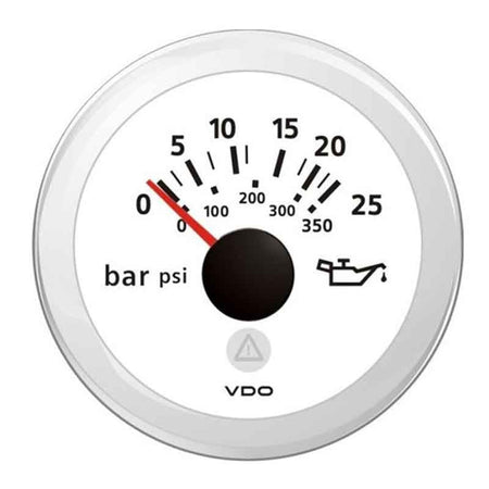 Manometro Olio Idraulico Bianco 0-25Bar/0-350Psi A