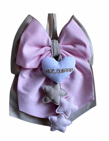 Fiocco nascita in cotone personalizzabile fatto a mano 35 x h 40 cm "Made in Italy"