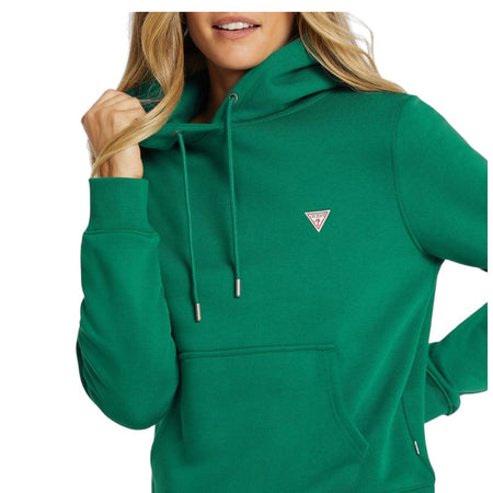 Guess felpa verde cappuccio mini logo W4YQ04KC811G8ET