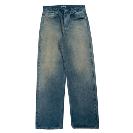 AURALEE Selvedge Wide Pants in Faded Indigo da uomo