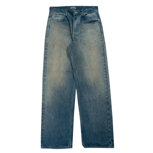 AURALEE Selvedge Wide Pants in Faded Indigo da uomo