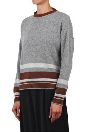 LA FEMME BLANCHE La Femme Blanche - Maglia - 461472 - Grigio/Marrone da donna