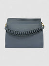 DOPPIASE Borsa Treccia Grande in vera pelle Dollaro Made in Italy 30x25x13cm
