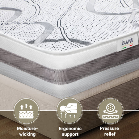 Materasso Baby CARBON Memory Premium Quality | Altezza 20 cm | Made in Italy