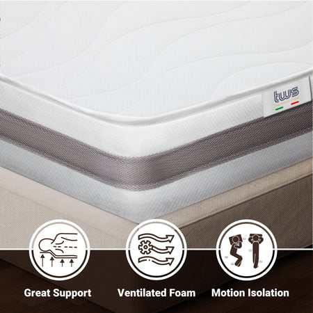 Materasso singolo BASIC Memory Ortopedico | Altezza 25 cm | Made in Italy