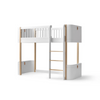Letto a soppalco basso Oliver Furniture Wood Mini +