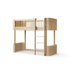 Letto a soppalco basso Oliver Furniture Wood Mini +