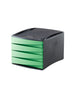Cassettiera da scrivania 4 cassetti verde