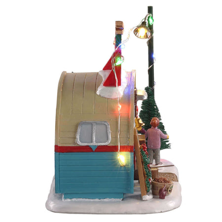 Negozio di alberi di Natale di Ted edificio decorativo per villaggio di Natale con led luminosi