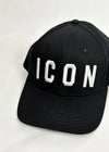 Cappello basic nero con logo ricamato bianco