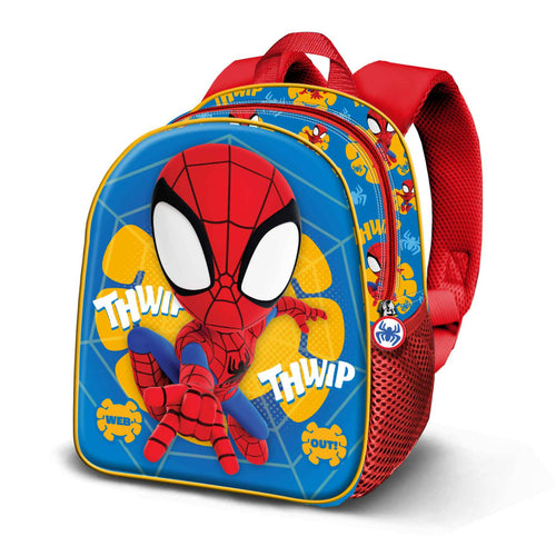 Marvel Spiderman Web Out-Zainetto 3D Elite, Blu