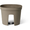 Vaso per balaustra - GARDEN ID Smile - Tortora 30 cm - Si adatta a tutte le balaustre - Riserva d'acqua - riciclato e riciclabile al 100%