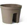 Vaso per balaustra - GARDEN ID Smile - Tortora 30 cm - Si adatta a tutte le balaustre - Riserva d'acqua - riciclato e riciclabile al 100%