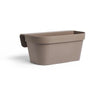 Giardiniera+gancio - GARDEN ID Star - Tortora 50 x 21 cm - Fissaggio facile - Riserva d'acqua - riciclato e riciclabile al 100%
