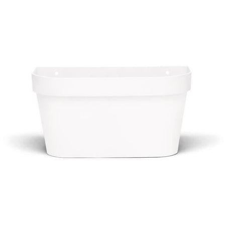 Vaso da parete - GARDEN ID Star - Bianco 36 x 16 cm - Riserva d'acqua con sistema di troppopieno - Riciclato e riciclabile al 100%
