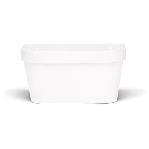 Vaso da parete - GARDEN ID Star - Bianco 36 x 16 cm - Riserva d'acqua con sistema di troppopieno - Riciclato e riciclabile al 100%
