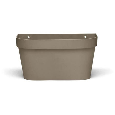 Vaso da parete - GARDEN ID Star - Tortora 36 x 16 cm - Riserva d'acqua con sistema di troppopieno - Riciclato e riciclabile al 100%