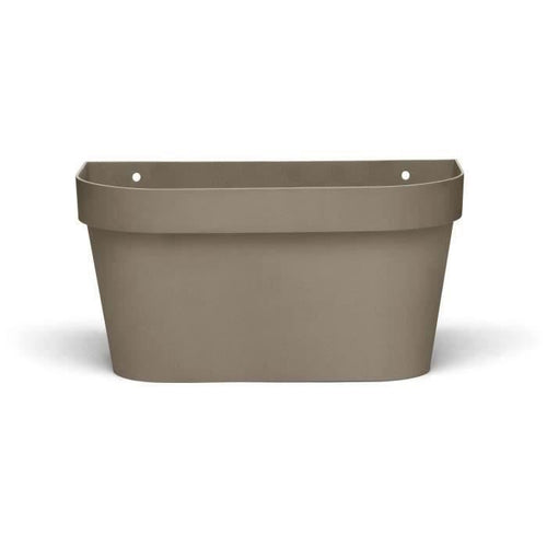 Vaso da parete - GARDEN ID Star - Tortora 36 x 16 cm - Riserva d'acqua con sistema di troppopieno - Riciclato e riciclabile al 100%