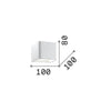 Applique Moderna Click Metallo Bianco Led 5,5W 3000K Luce Calda