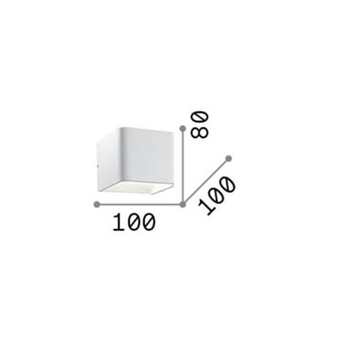 Applique Moderna Click Metallo Bianco Led 5,5W 3000K Luce Calda