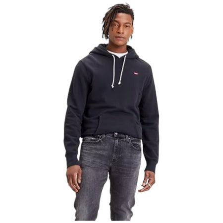 Levi's felpa cappuccio nera logo piccolo 34581 0001 Felpe LEVI'S