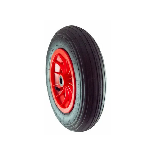 Ruota pneumatica 405mmx100mm 4,00x8 portata 180 kg con mozzo in nylon 2pr