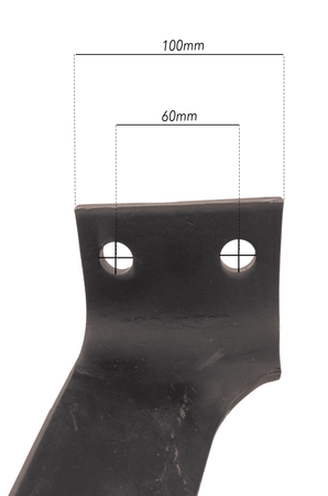 Dente dx per erpice lunghezza 300mm larghezza 100mm