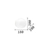 Applique Moderna Mapa Vetro Bianco 1 Luce E27 D20Cm