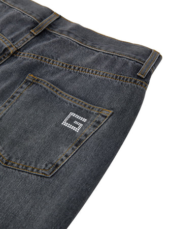 Gucci Pantaloni in Denim Scuro Regular Fit da donna