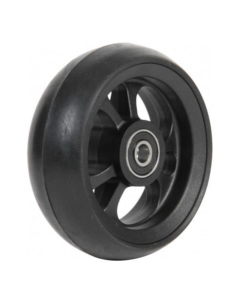 06033221 Ruota 3' in fibra con cerchio nero gomma nera