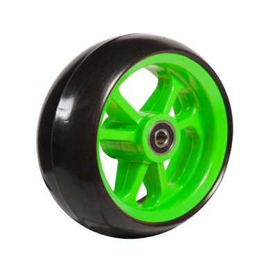 06033237 Ruota 4' gomma nera cerchio verde