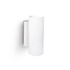 Applique Moderna Round Paul Metallo Bianco 2 Luci 3W 3000K Luce Calda