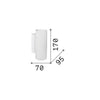 Applique Moderna Round Paul Metallo Bianco 2 Luci 3W 3000K Luce Calda