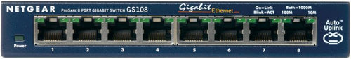 Netgear gs108ge switch di rete non gestito gigabit ethernet (10/100/1000) blu