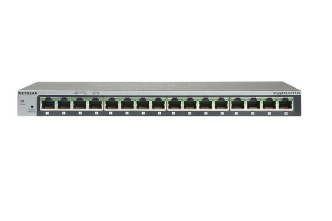 Netgear gs116 non gestito gigabit ethernet (10/100/1000) grigio - GS116GE