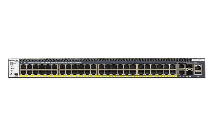 Netgear m4300-52g-poe+ 1000w psu gestito l2/l3/l4 gigabit ethernet (10/100/1000) supporto power over ethernet (poe) 1u nero - 130834