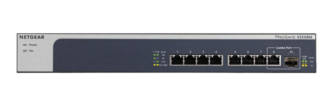 Netgear xs508m non gestito 10g ethernet (100/1000/10000) grigio, argento - XS508M-100EUS