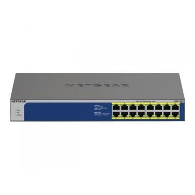 Netgear gs516pp non gestito gigabit ethernet (10/100/1000) supporto power over ethernet (poe) blu, grigio - GS516PP-100EUS