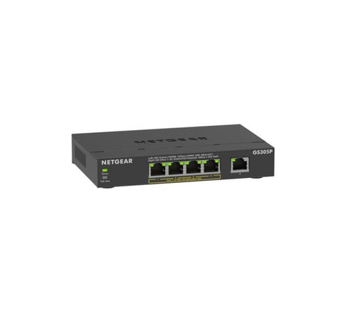 Netgear gs305pv3 non gestito gigabit ethernet (10/100/1000) supporto power over ethernet (poe) nero - GS305P-300EUS