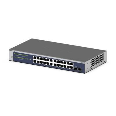 Netgear gs724tv6 gestito l2+/l3 gigabit ethernet (10/100/1000) 1u blu, grigio - GS724T-600EUS