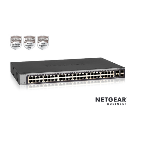 Netgear gs748tv6 gestito l2/l3/l4 gigabit ethernet (10/100/1000) nero, grigio - GS748T-600EUS