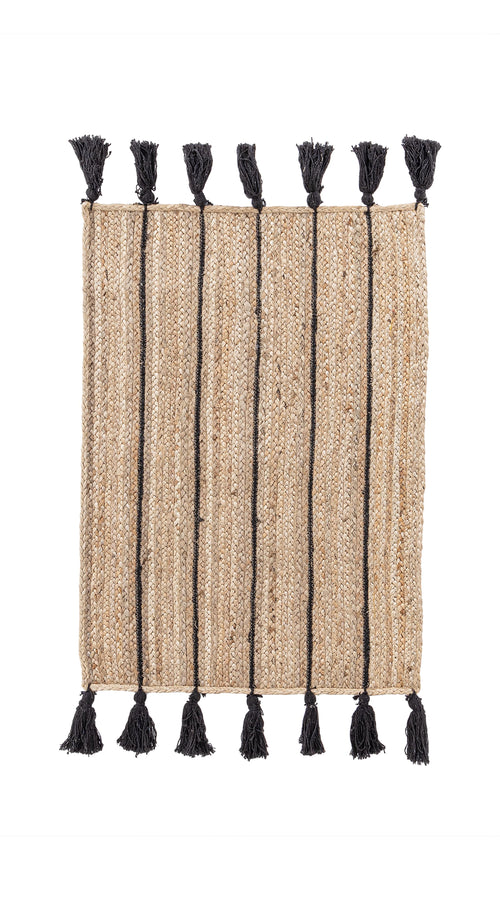 Tappeti jalaja naturale con frangia