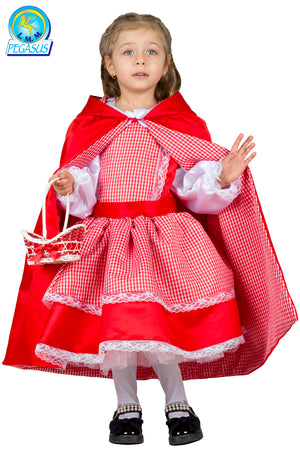 COSTUME CARNEVALE CAPPUCCETTO ROSSO DALLA 3° ALLA 5° - PEGASUS 0609